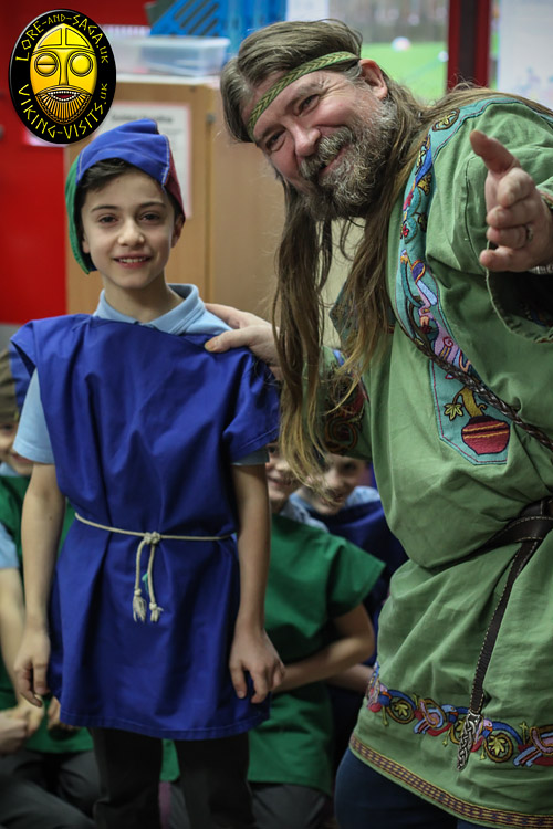A Viking in school presentation for Key stage two. - Image copyrighted © Gary Waidson. All rights reserved.