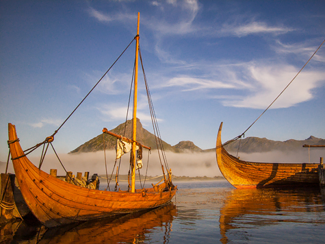 Viking Boats at rest byin port. - Image copyrighted © Gary Waidson. All rights reserved.