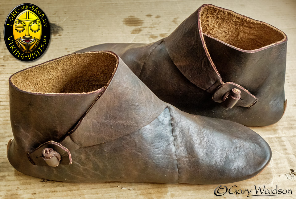 Making Viking Shoes  - Lore and Saga - Image copyrighted  Gary Waidson. All rights reserved. 