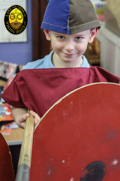 This child is really enjoying his Viking day in school. - Image copyrighted © Gary Waidson. All rights reserved.